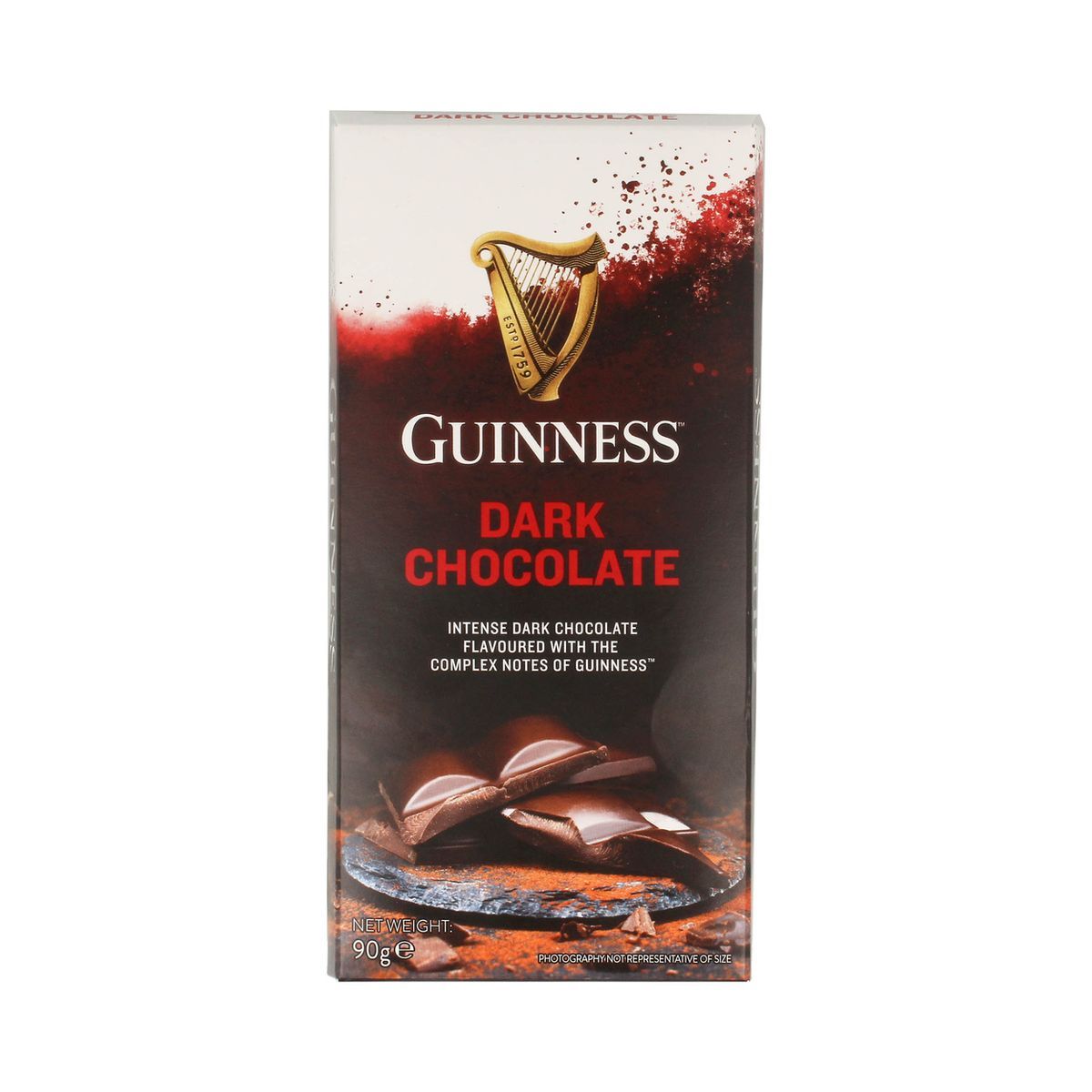 Guinness Luxury Dunkle Schokolade Tafel mit Guinness Geschmack 90g
