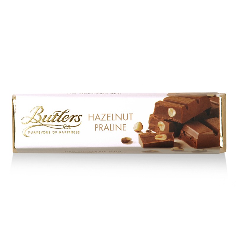 Butlers Irish Schokoladenriegel mit Haselnuß-Nougatcremetrüffelfüllung 10 x 75g. MHD: 23.03.2027