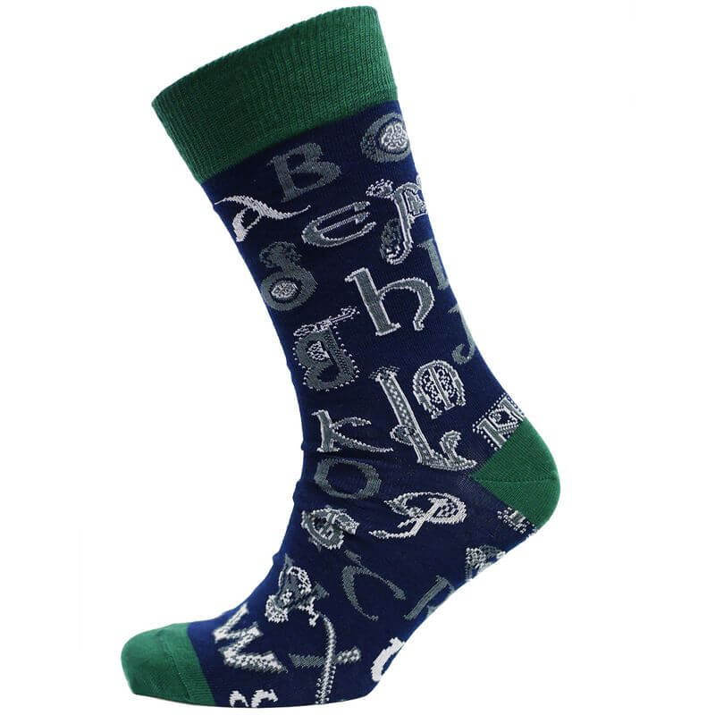Irische Herrensocken mit keltischen Buchstaben Irische Herrensocken mit keltischen Buchstaben