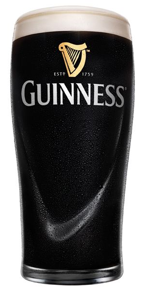 Guinness Glas mit Harfenemblem und Griffmulde 2er-Set, Geschenkverpackt