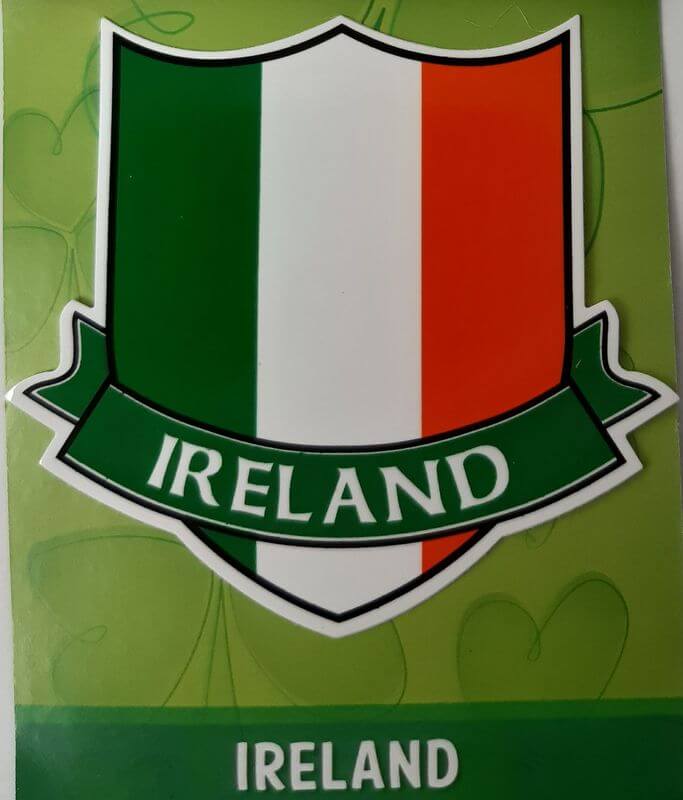 Irland Aufkleber / Sticker Irish Flag