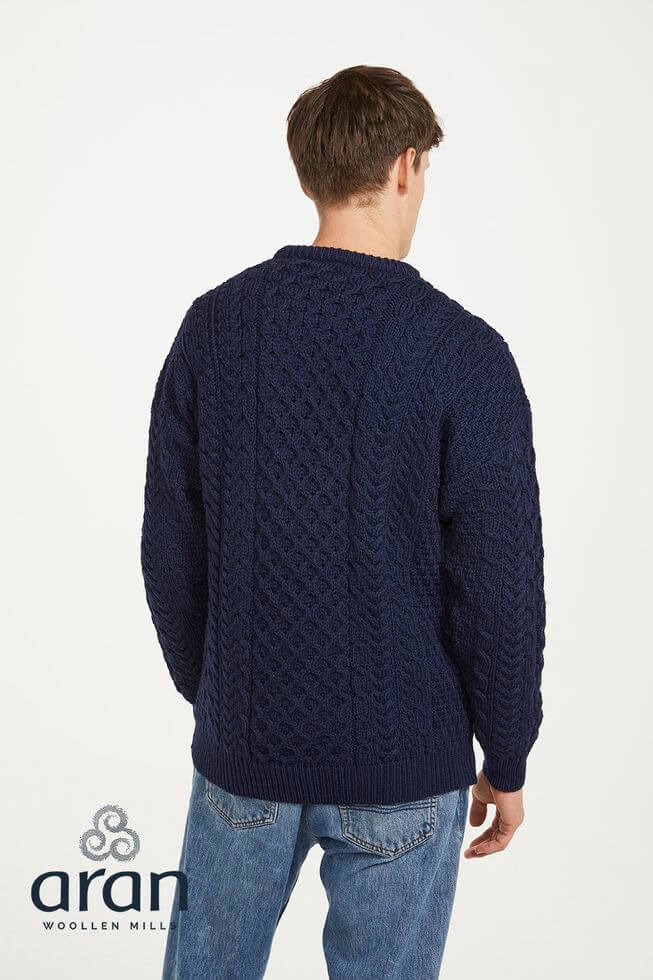 UNISEX Aran Sweater aus weicher Merinowolle XXL
