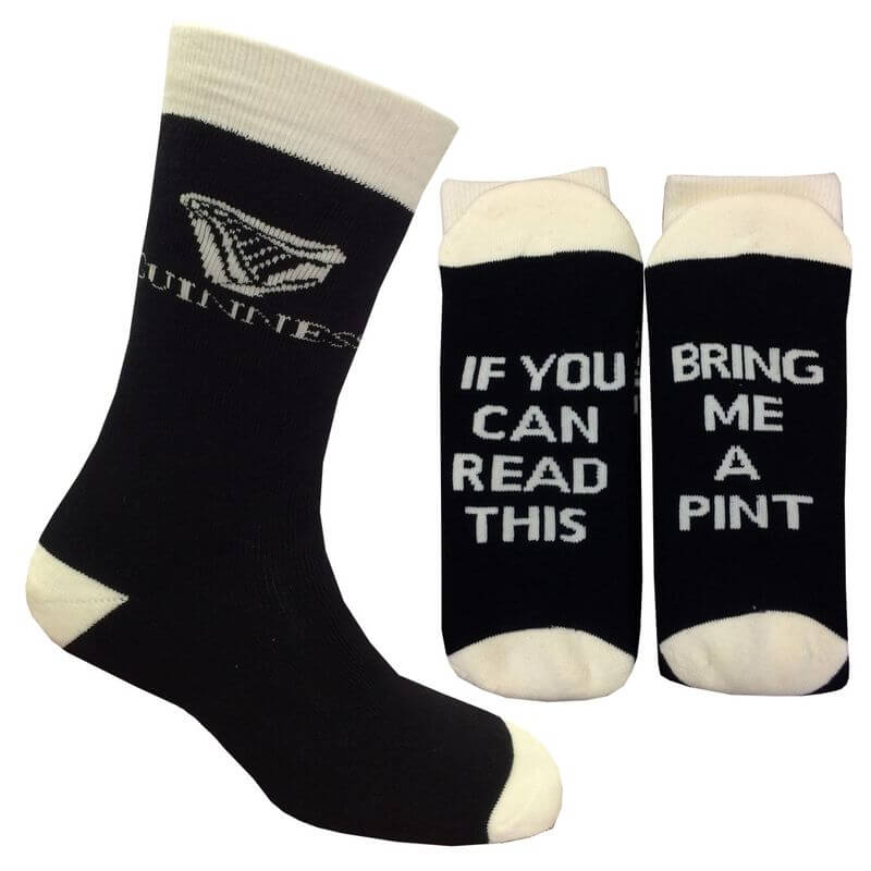 Elegante GUINNESS Socken in schwarz und cream