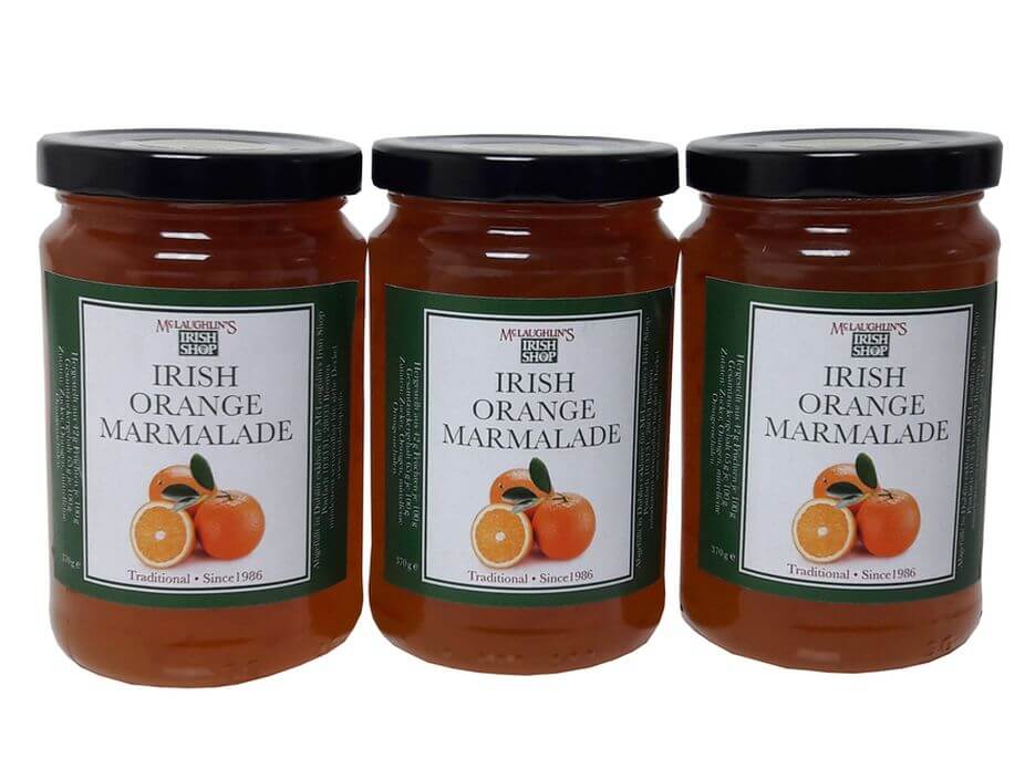 Irische Orangenmarmelade McLaughlin's Irish Shop, 3 Gläser á 370g