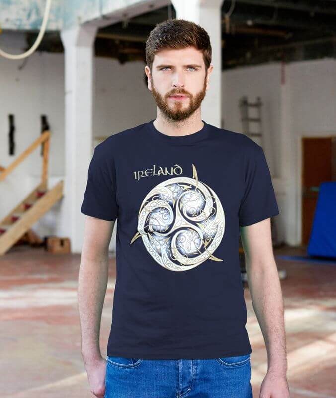 Irisches Herren Fit T-Shirt Celtic Knot M
