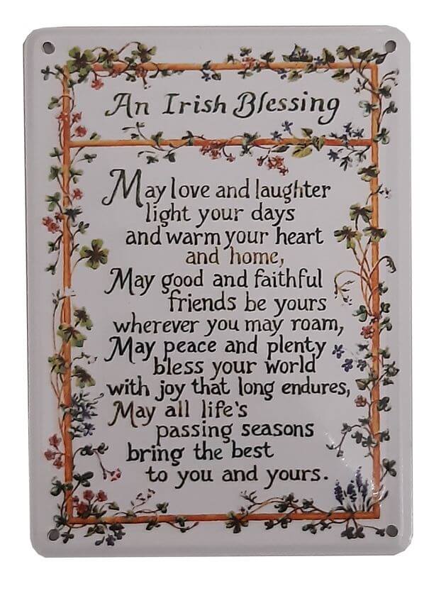 Blechschild -An Irish Blessing- Irischer Segenswunsch