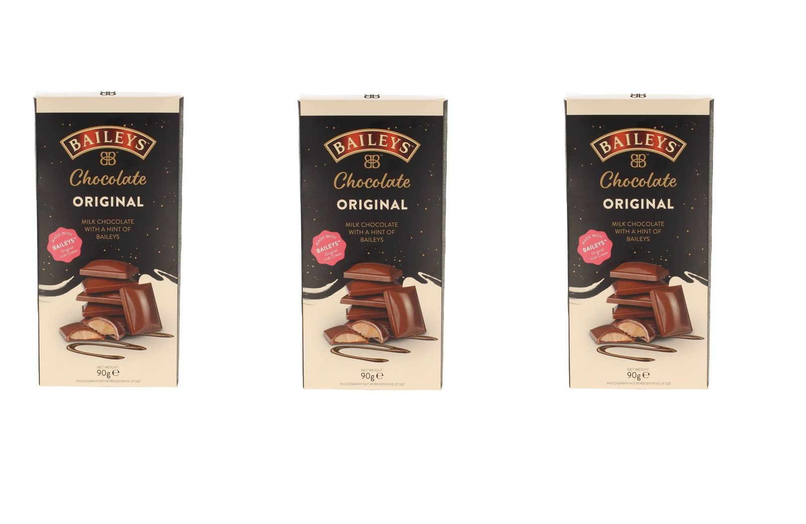 Baileys Irish Cream Liqueur Schokoladentafel mit Cremefüllung  3 x 90g