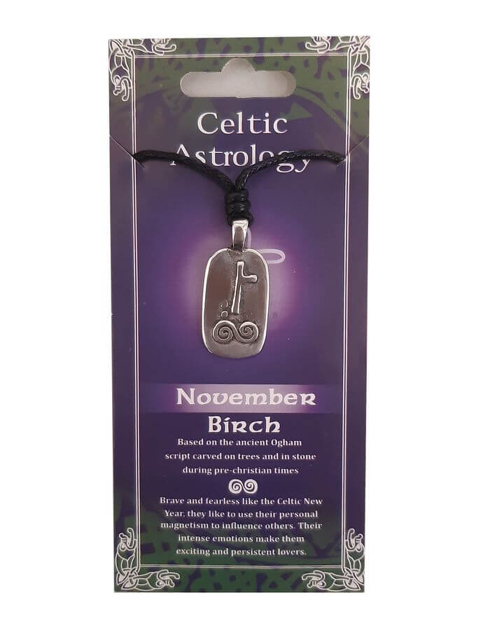 Irischer Schmuckanhänger mit keltischem Monatszeichen November