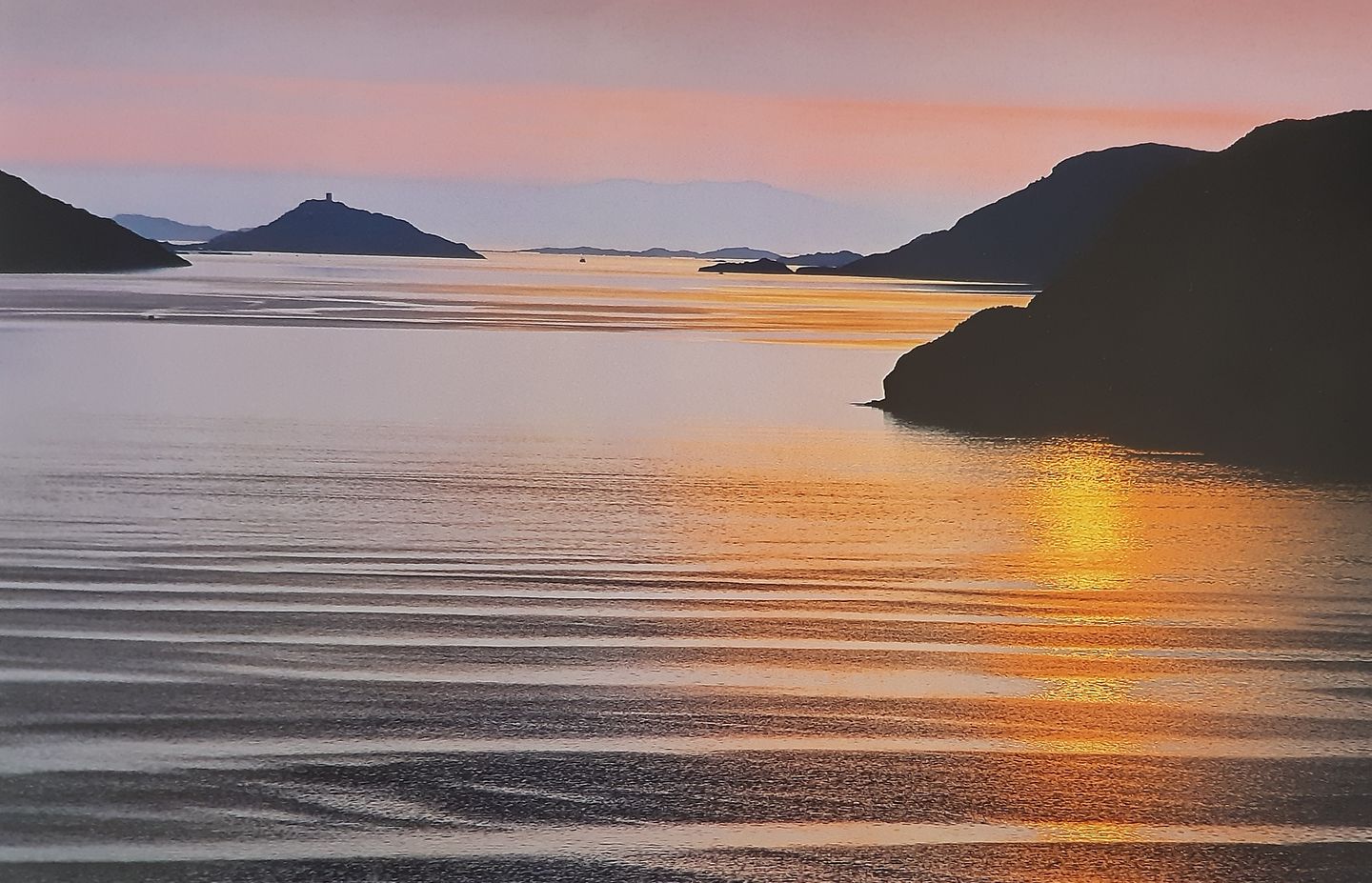 Irische Landschaft Sonnenuntergang