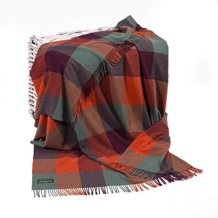 Gewebte Irische Wolldecke aus Lambswool von John Hanly