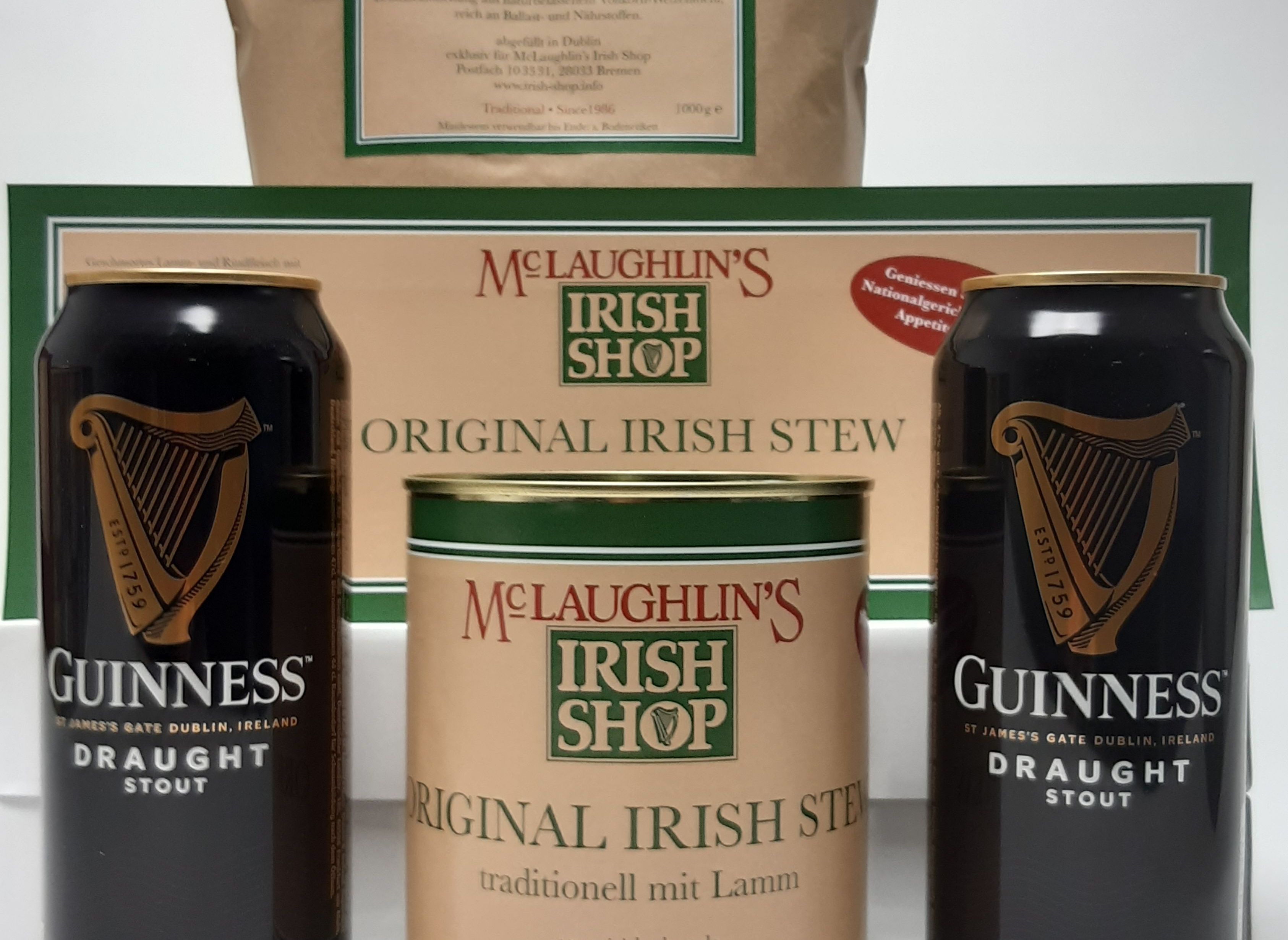 Irisches Essen Irish Stew mit Guinness und Brown Bread