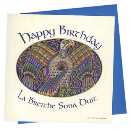 Irische Grußkarte mit Umschlag Happy Birthday