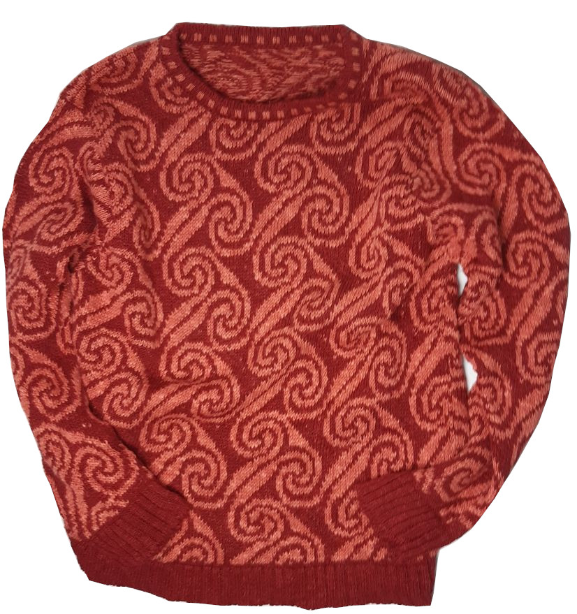 Irischer Damenpullover mit Keltischem Spiralenmuster M