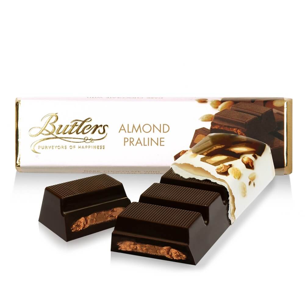 Butlers Irish Schokoladenriegel mit Mandelcreme Trüffelfüllung. 10 x 75g Grosspackung. MHD: 18.08.26