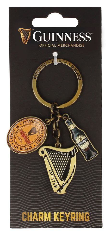 Guinness Keyring mit drei Anhängern