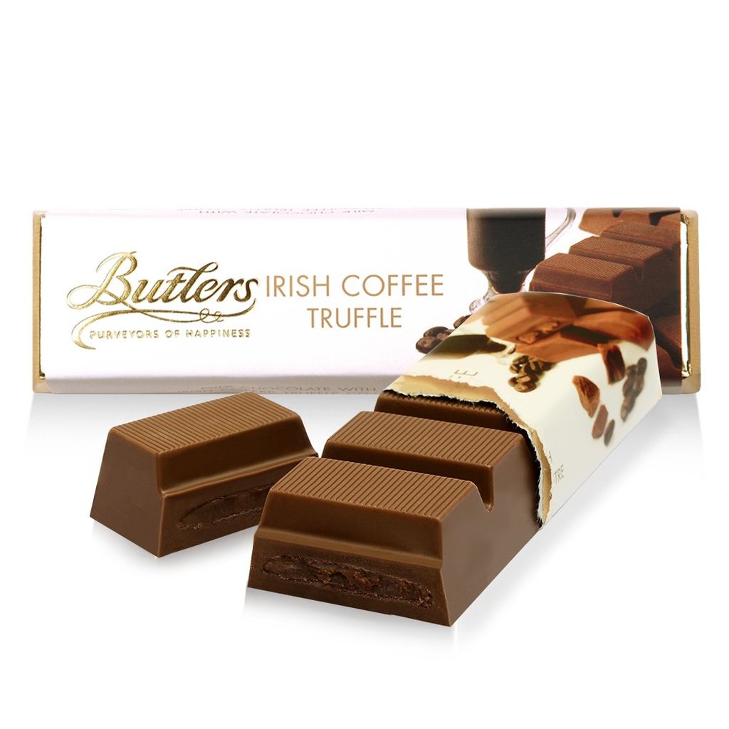 Butlers Schokoladenriegel aus Vollmilchschokolade mit Irish Coffee Trüffelcremefüllung. 10 x 75g. MHD: 07.08.2025