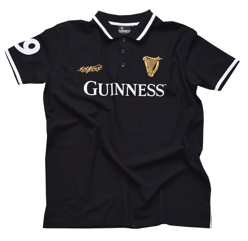 Schwarzes GUINNESS Polohemd mit  Guinness Logo XL