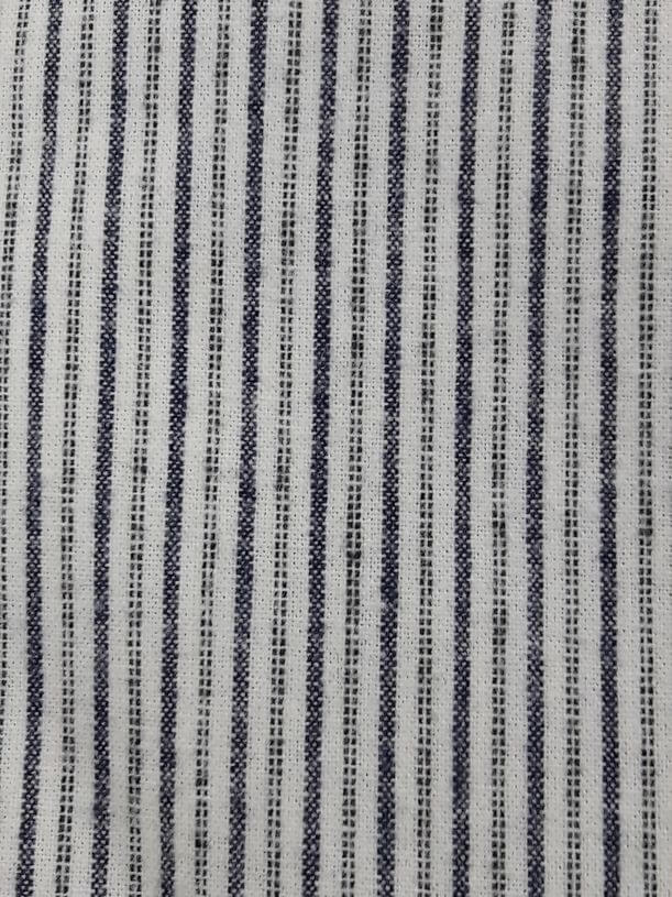 Irisches Hemd. Glatte Baumwolle. Stehkragen. Altweiß m. Streifenmix XL