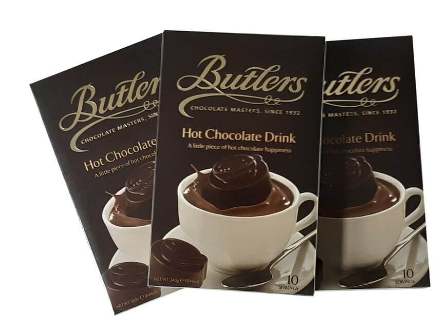 Butlers  Irish Trinkschokolade in Tabform 3er Vorteilspackung
