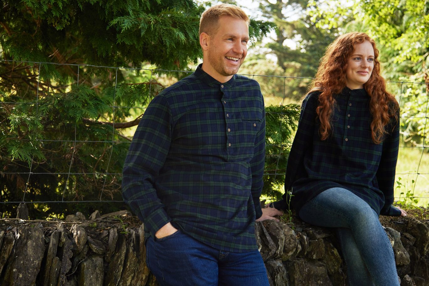 Grandfather Shirt. Original Stehkragenhemd aus Irland von Lee Valley. M