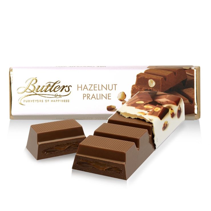 Butlers Irish Schokoladenriegel mit Haselnuß-Nougatcremetrüffelfüllung 10 x 75g. MHD: 23.03.2027