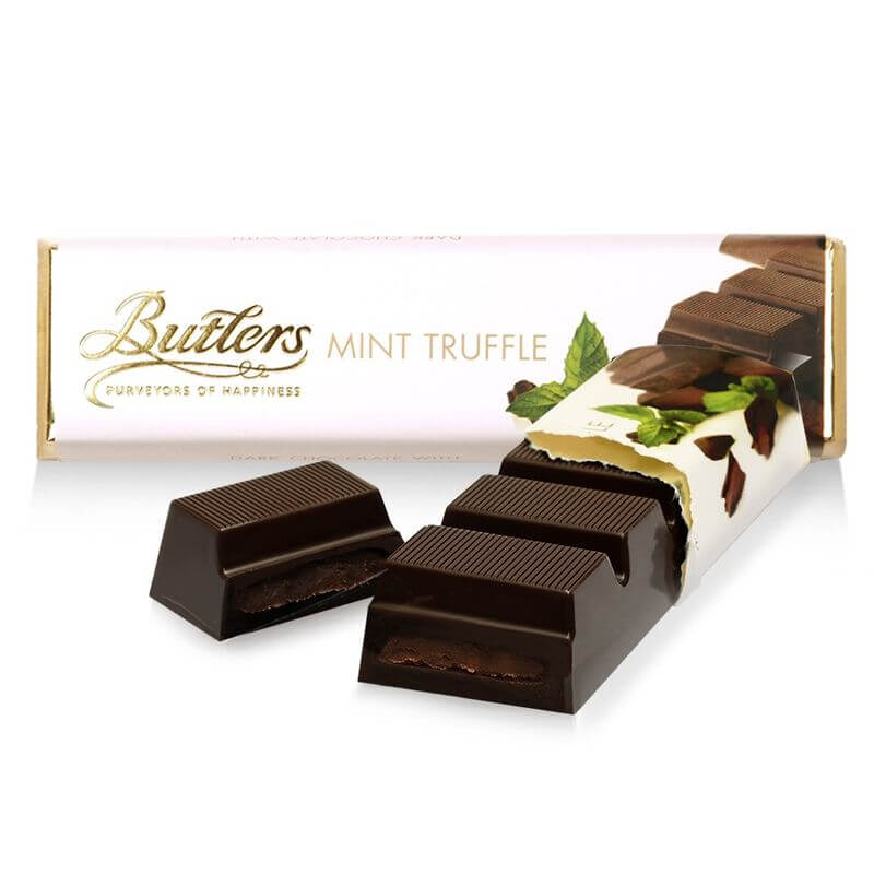 Butlers Irish Schokoladenriegel mit Minzcreme-Trüffelfüllung  10 x75g MHD: 28.11.2024