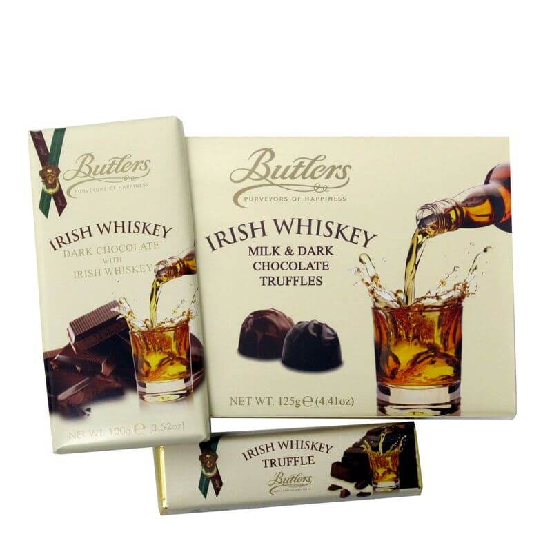 Butlers Irish Whiskey  Goodies aus dunkler Schokolade im Präsent Set