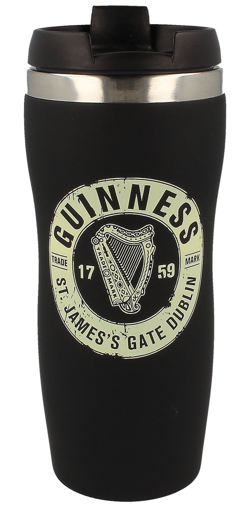 Guinness Travel Mug Warmhaltebecher mit Bottletop Logo