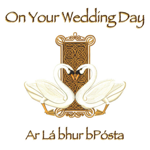 Irische Glückwunschkarte zur Hochzeit Two Swans