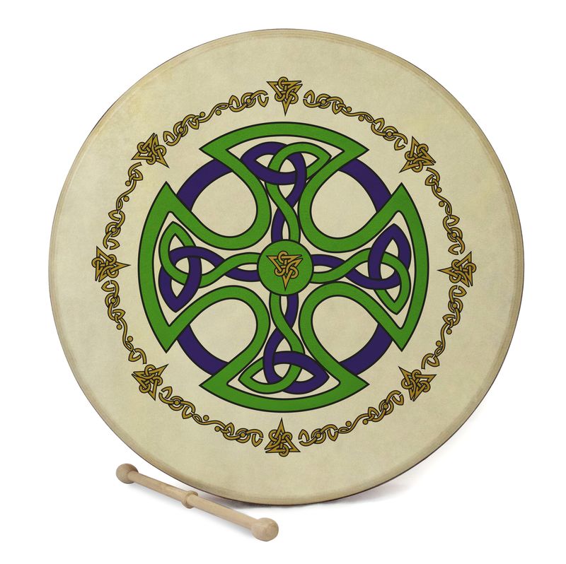 Waltons Bodhrán 47 cm Brosna Cross, Rahmentrommel-Set