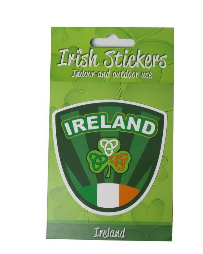Irland Aufkleber Fahne und Kleeblatt