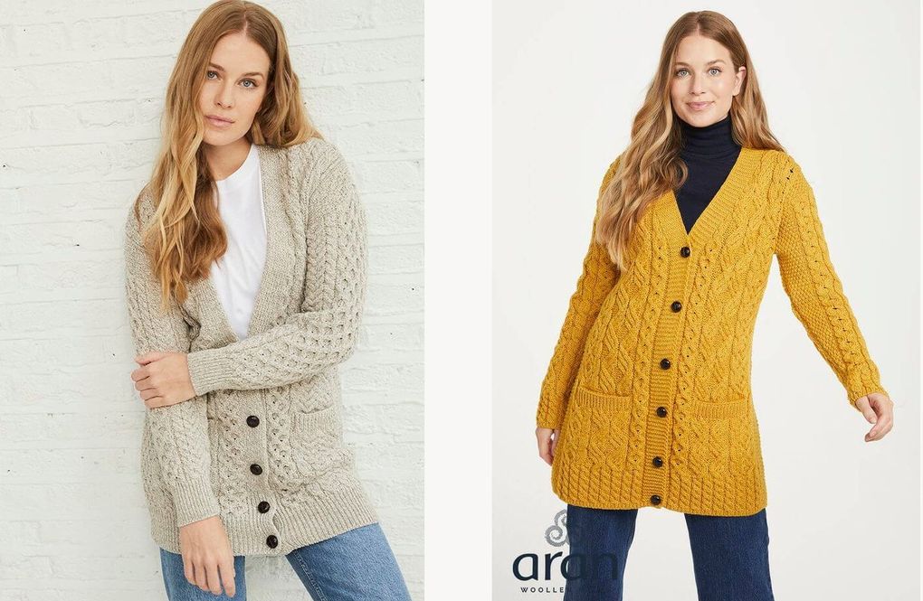 Irische Grobstrick-Cardigan von Aran Woollen Mills Irische Grobstrick-Cardigan von Aran Woollen Mills