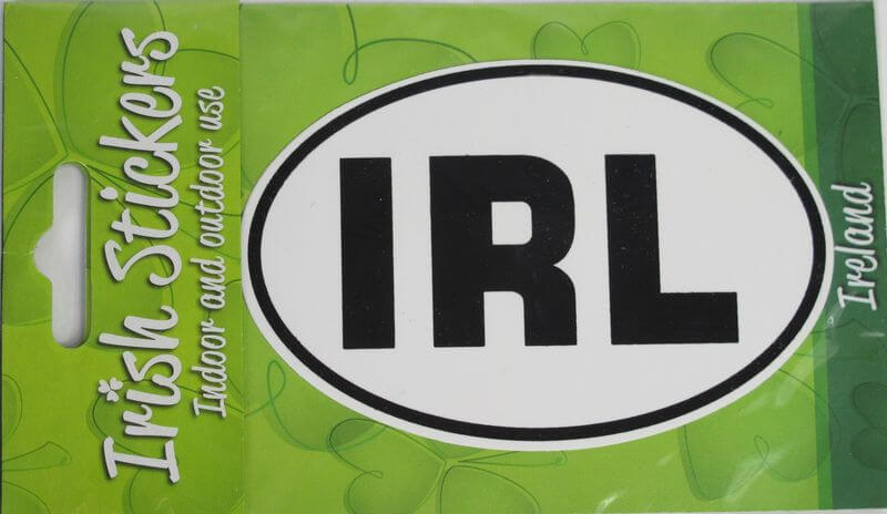 Irischer Aufkleber im Autosticker-Format. IRL