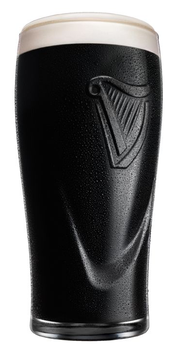 Guinness Glas mit Harfenemblem und Griffmulde 2er-Set, Geschenkverpackt