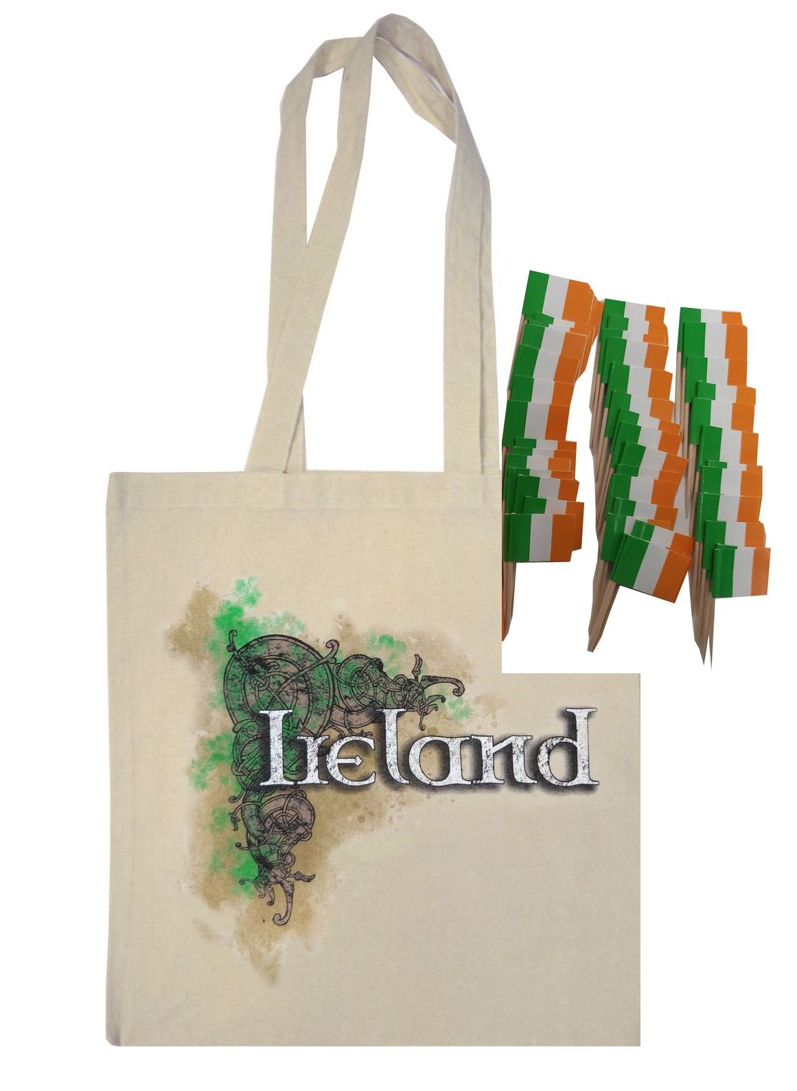 Irische Tragetasche mit Partydeko irische Fahne