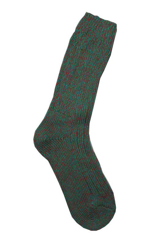 Irische Wollsocken für Damen und Herren. Grünmeliert M