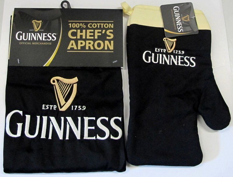 Guinness Grill Set Schürze und Handschuh