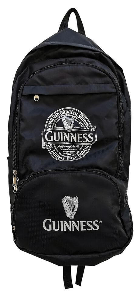 Guinness Rucksack faltbar mit integrierter Tragetasche