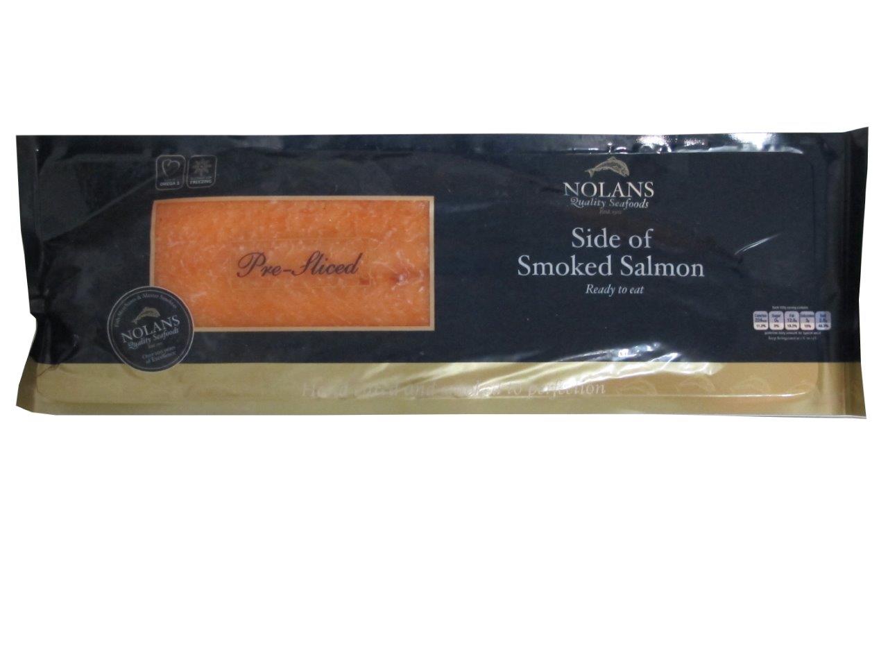Lachs aus Irland, mild geräuchert, 1 kg, geschnitten.