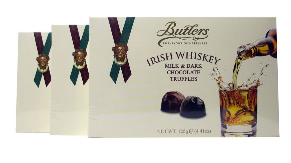 Irische Trüffelpralinen Butlers Irish Whiskey Truffles. 3er Packung