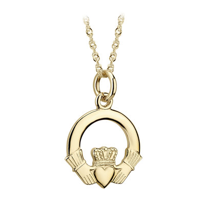 Claddagh Schmuckanhänger. 14K-Gold. Einheitsgröße