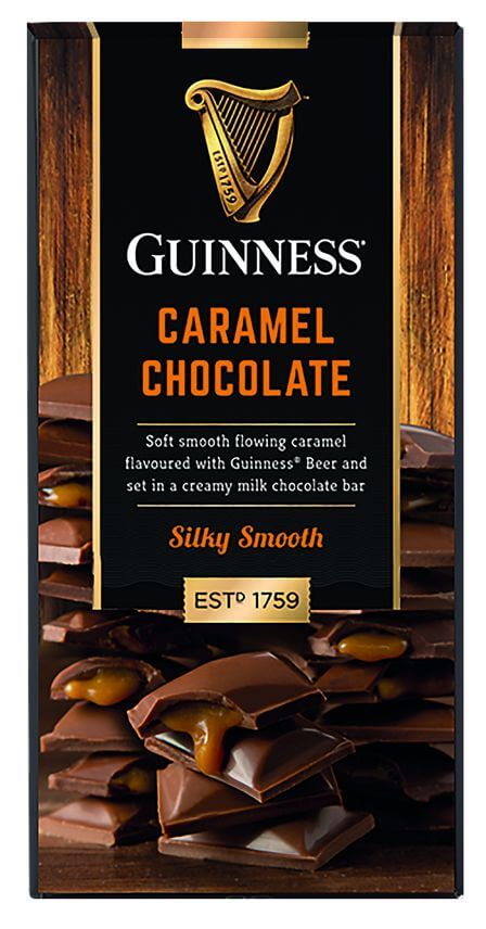 Guinness Schokoladentafel mit Karamellcremefüllung. 90g