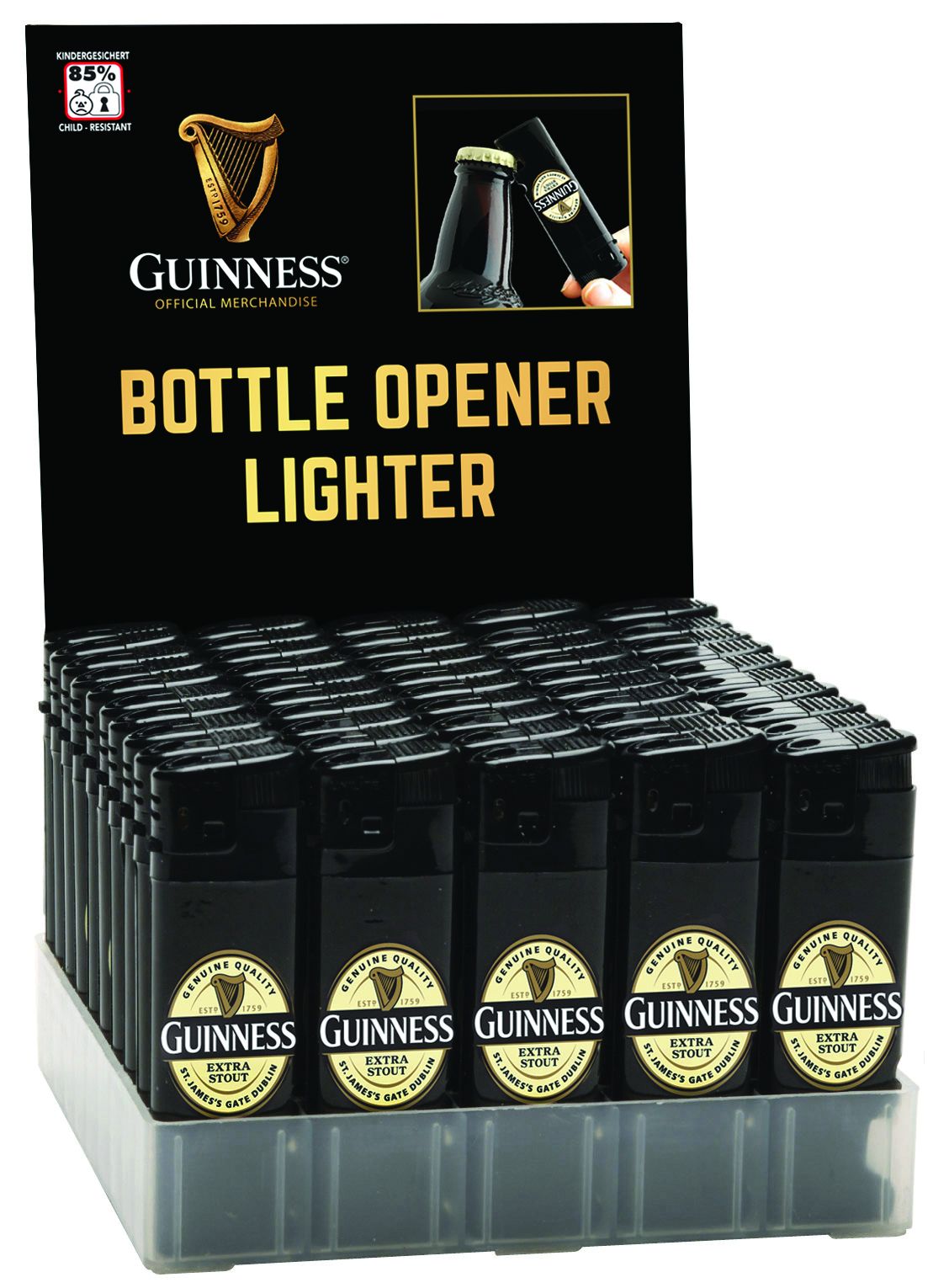 Guinness Feuerzeug und Flaschenöffner