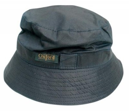 Regenfester Hut aus gewachster Baumwolle in Dunkelblau XL