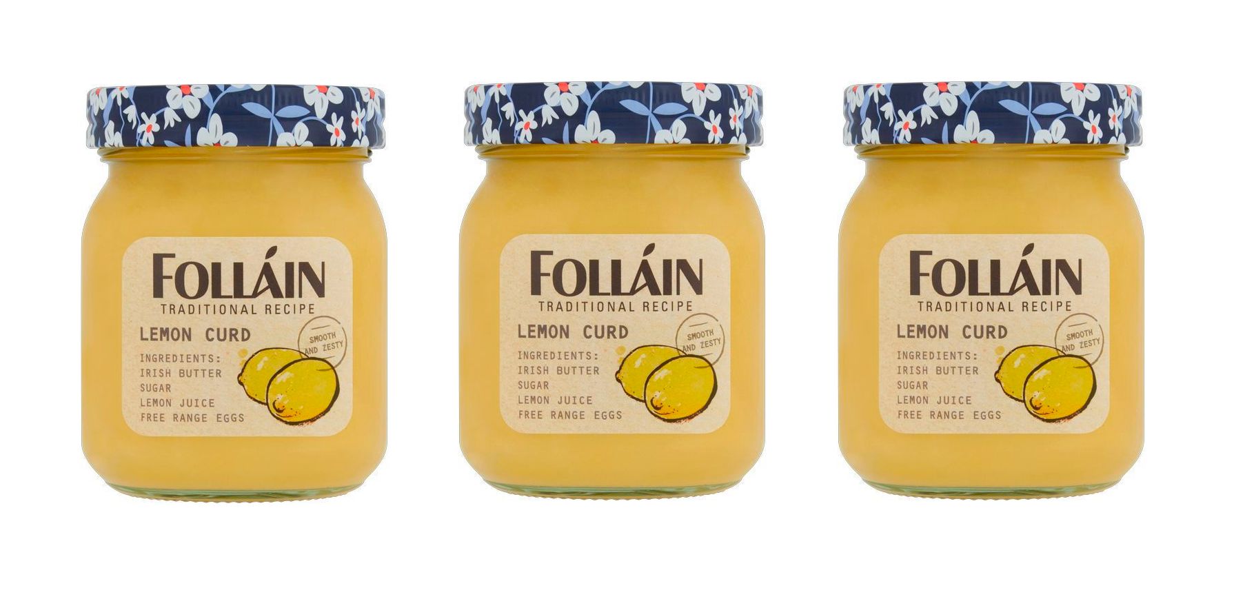 Traditional Lemon Curd - Zitronen-Aufstrich aus Irland. 3er Packung