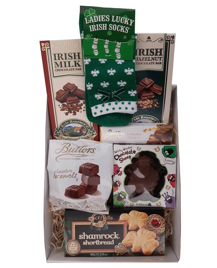 Irisches Geschenkpaket für Damen mit Glückssöckchen. ALKOHOLFREI