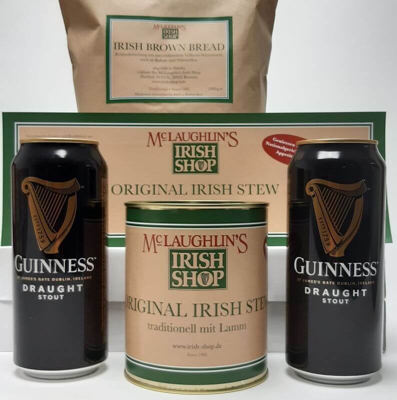 Irish Stew, Guinness Bier und Brown Bread