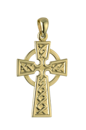 Irischer Schmuckanhänger. Keltisches Kreuz/Celtic Cross.Gold. 9K Einheitsgröße