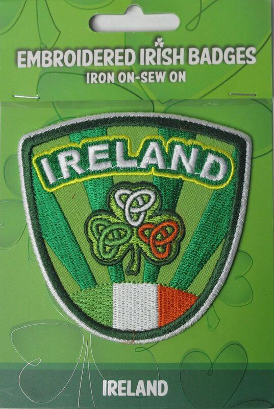 Irland Aufnäher Fahne und Kleeblatt