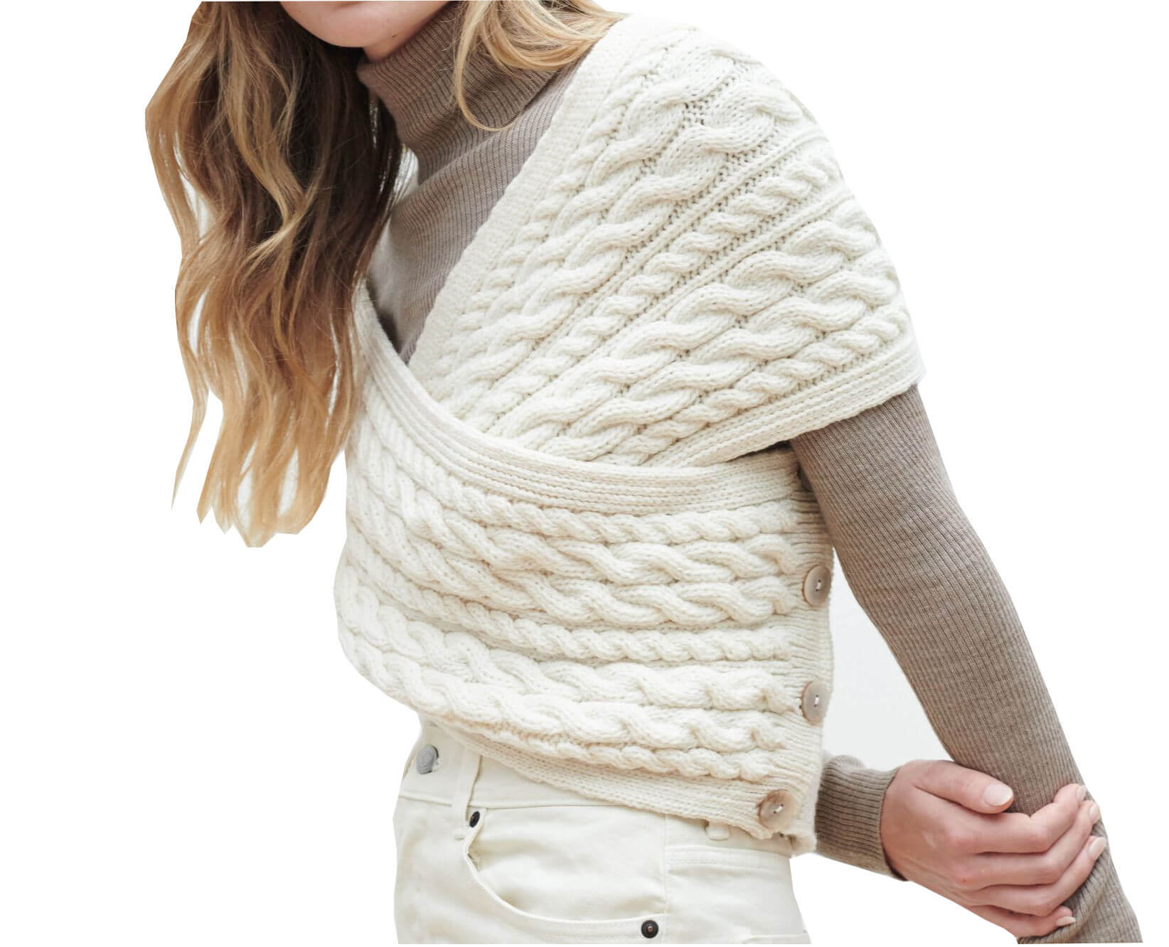 Gestrickter, Irischer Pull-over für Damen Gestrickter, Irischer Pull-over für Damen